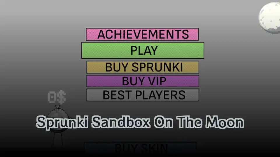 Sprunki Sandbox On The Moon